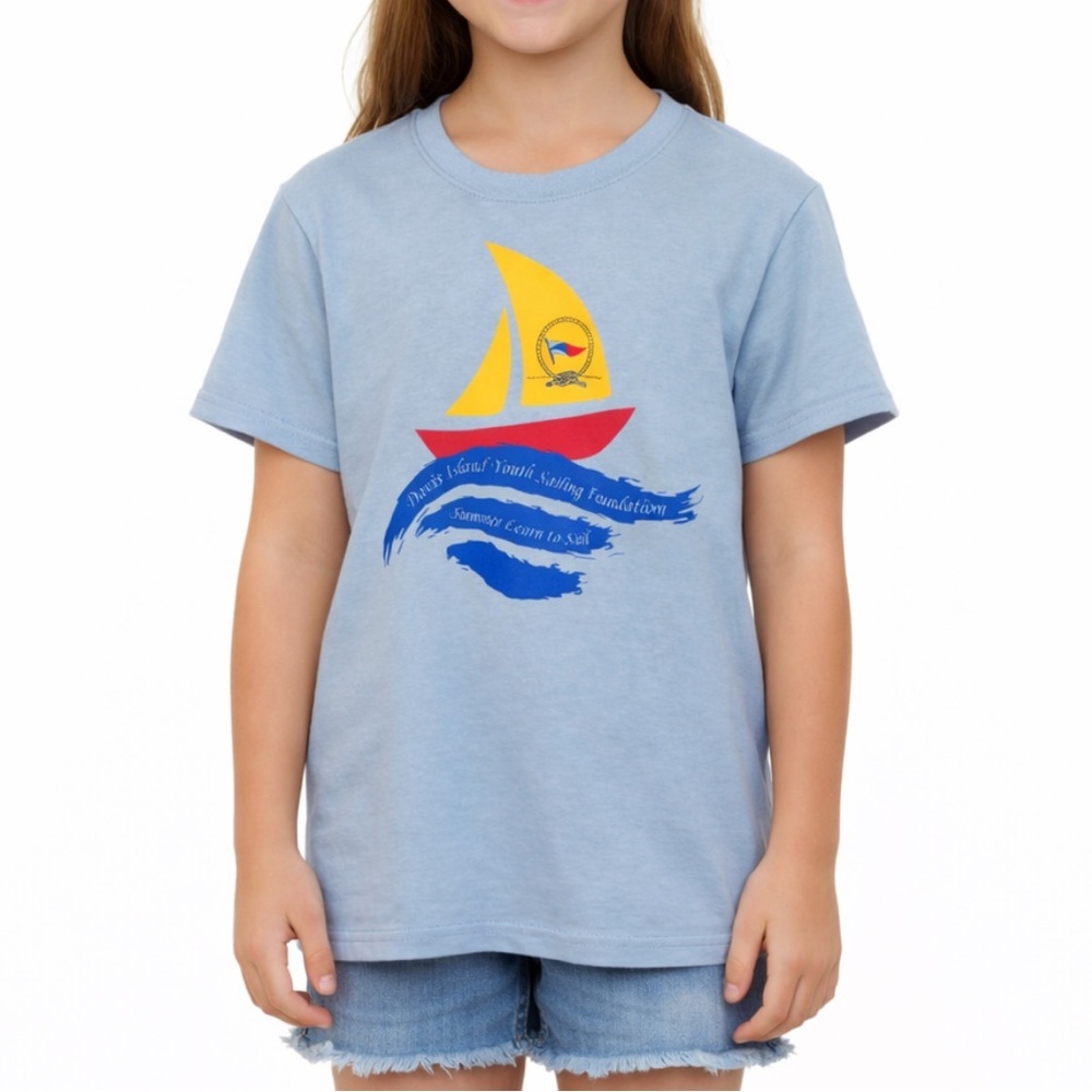 Davis Island Youth Sailing Foundation summer learn to sail tee size youth medium